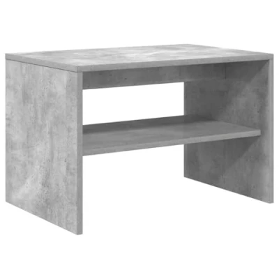 Image of vidaXL TV cabinet/media console concrete grey engineered wood, 60x40x40 cm; living room media center; dual function coffee table/storage unit; modern entertainment TV/cinema stand