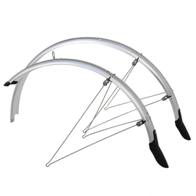 Image of Bike Mudguard Fender 700c Full Length Protection Bicycle (Color : Silver)