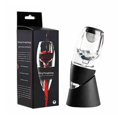 Image of Red Wine Aerator Decanter Gift Set, with Base for Birthday, Friendship, Gift,Home use and Party