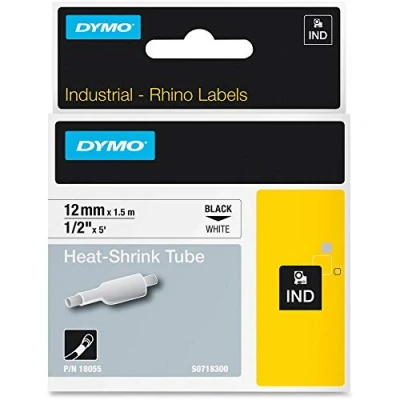 Image of DYMO 18055 RHINO Heat Shrink Tube 12mm white