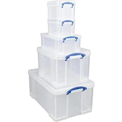 Image of Really Useful 5 Piece Bonus Set 64/35/9/3 Litre Color: Clear
