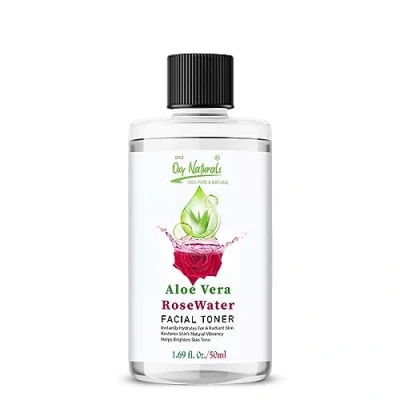 Image of 100% Pure Aloe Vera Gel with Rose Water from Freshly Cut Ideal for all skin &amp; hair types After Sun Care, Cruelty free (50ML CAP)