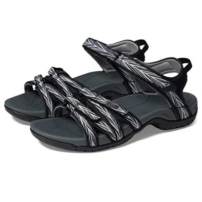Image of Teva Women&#039;s W Tirra Sandal, Palms Black/White, 3 UK