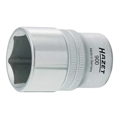 Image of 46804500000, 530044, ASE46804500000, VAG530044 Socket HAZET 900 12 DIN3124, ISO2725 1 Chrome Vanadium Steel Knurled