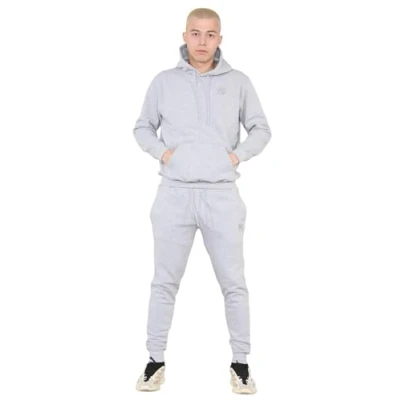 Image of MYT Mens Full Tracksuit Hooded Fleece Sweatshirt Pullover Hoodie Jacket Sweatpants Joggers Grey XL