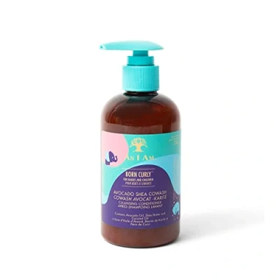 Image of As I Am Born Curly avocado shea co wash 240ml/8oz (children &amp; babies), cream, one size