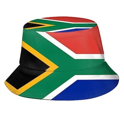 Image of South African Flag Bucket Hat for Women Men Summer Reversible Sun Beach Fishing Cap