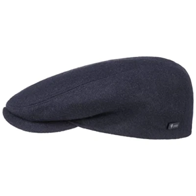 Image of Lipodo Sport Flat Cap Olive Green for Men and Women with Peak in Size 62 cm Blue Sporty Peaked Autumn Winter