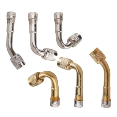Image of Valve Extenders 6 Pack, Universal Tyre Extension Adaptor, Schrader Extensions 45/90/135 Degree Angled Pump Adapter Bike Inflator Adaptor for Car Motorcycle Truck RV&#039;s Scooter