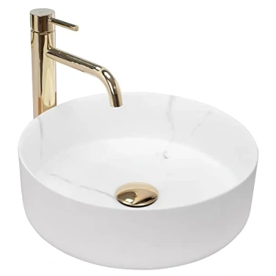 Image of REA Bathroom Sink Made of Ceramic Matt Stone imitation U8703, Sami Marble Mat 36 X Cm