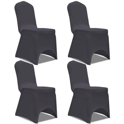 Image of vidaXL Stretch Chair Cover 4 pcs Anthracite