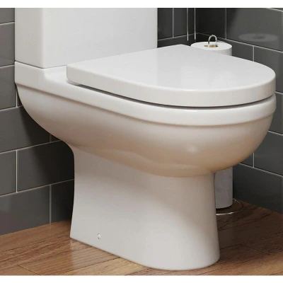 Image of Ceramica Milan Soft Close D Shape Toilet Seat Top Fix White