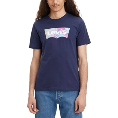 Image of Levi&#039;s Men&#039;s Graphic Crewneck Tee T Shirt, Bw Lava Fill Naval Academy, S