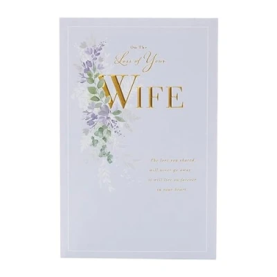 Image of UK Greetings Loss of Wife Sympathy Card for Him/Her/Friend Soft Design