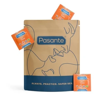 Image of Pasante Taste Condoms Pack of 36 in Kraft Bag Male Condom Flavoured