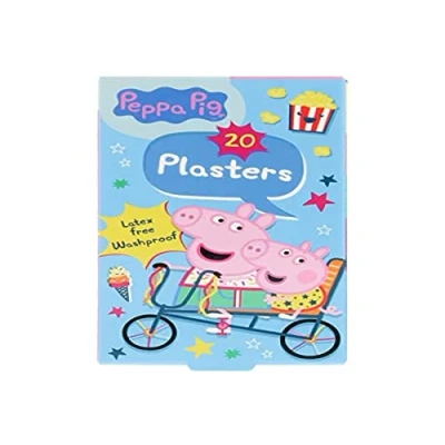Image of Peppa Pig Kids PLASTERS 20&#039;s Plaster Assorted Latex Free Waterproof Hypoallergenic Washproof