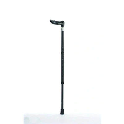 Image of Coopers Adjustable Fischer Handle Walking Stick Black Medium (Right Hand)