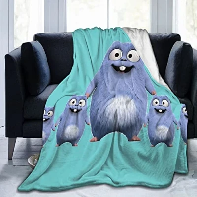 Image of QQIAEJIA Grizzy and The Lemmings Flannel Blanket Lightweight Cozy Bed Blankets Soft Throw Fit Couch Sofa Suitable for All Season 60&quot;X50&quot;