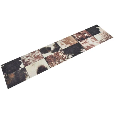 Image of vidaXL Kitchen Rug Washable Animal Skin 60x300 cm Velvet