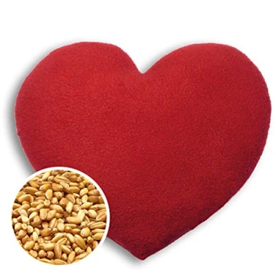 Image of Leschi Wheat Bag microwavable, unscented/Heat Pack for Stomach and Lower Back/Heart, Big, red