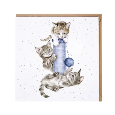 Image of Wrendale Designs by Hannah Dale Three&#039;s a Crowd&#039; cat card