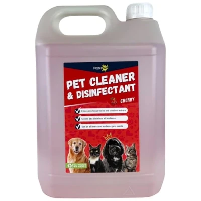 Image of 4 x 5 Litre Cherry Fragrance Pet Kennel Disinfectant and Deodoriser