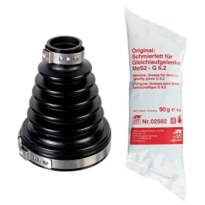 Image of 1S0498201A, 1S0498201ASK1, 2Q0498201, 2Q0498201SK1, 6C0498201 CV Boot FEBI BILSTEIN 175177 transmission sided, Front Axle Thermoplast