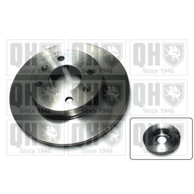 Image of 517121C000, 517121C100, 517121C300 Brake disc QUINTON HAZELL BDC5449 241mm 19mm 4 Vented HYUNDAI: Getz