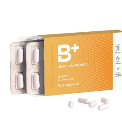 Image of B+ Weight Managment 30 Capsules, Days Supply, Supplements Sanctuary, Natural Food Supplement