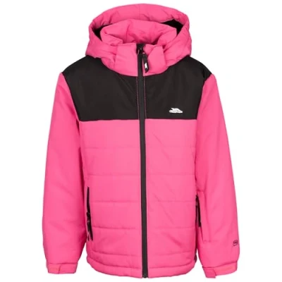Image of Trespass Kids Waterproof Padded Jacket Contrast Trims Removable Hood Halston