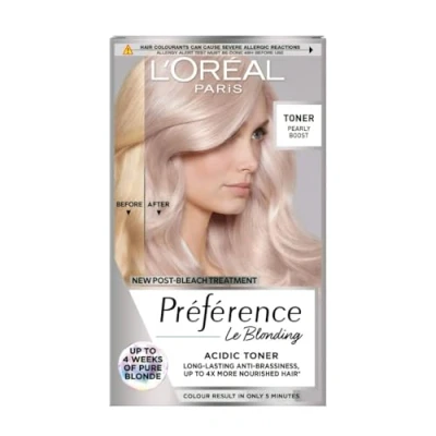 Image of L&#039;Oréal Paris Préférence Le Blonding Acidic Toner, Post Bleach Treatment with no Ammonia, Long Lasting Anti Brassiness, Pearly Boost 02