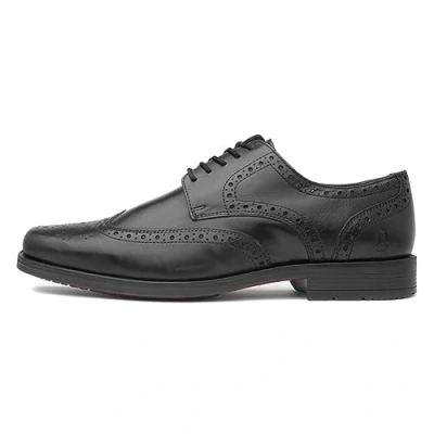 Image of Hush Puppies Men&#039;s Brace Brogue School Uniform Shoe, Black, 7 UK