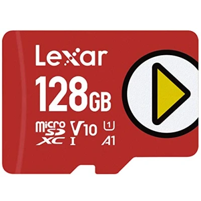 Image of Lexar PLAY 128GB Micro SD Card, microSDXC UHS I Memory Up to 160MB/s Read microSD U1, V10, A1, C10 TF Card for Nintendo Switch/Portable Gaming Device/Smartphone/Tablet (LMSPLAY128G BNNAG)