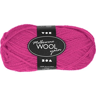 Image of Creativ Company 50 Piece Melbourne Yarn, Neon Pink