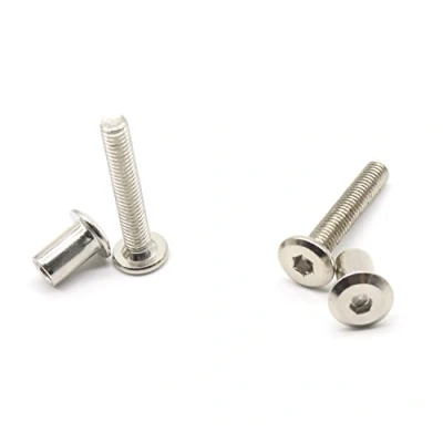 Image of binifiMux 10 Pack M6 1.0 x 35mm Rivet Countersunk Hex Head Socket Cap Bolt and Barrel Nut for Furniture