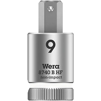 Image of Wera 8740 B HF Zyklop In Hex Plus holding function bit socket, 3/8&quot; drive, 9x38.5mm, 05003041001