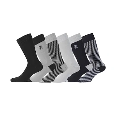 Image of Serge Blanco Men&#039;s Chaussettes Ser/chvx6/1 Socks, As3/Abysse, 39/42