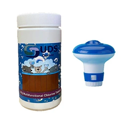 Image of SUDS ONLINE Chlorine Floating Dispenser with 50 x 20g Tablets for Pools Spa Hot Tub