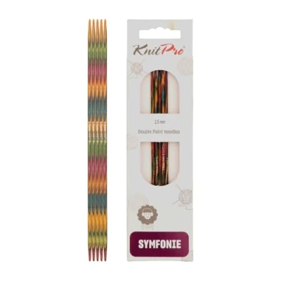 Image of KnitPro 20 cm x 2.5 mm Symfonie Double Pointed Needles, Multi Color