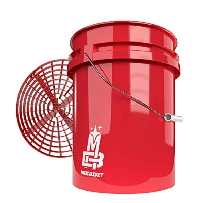 Image of Detailmate Red Bucket Set 5 Gal (19 L) + /Grit Guard/Dirt Insert