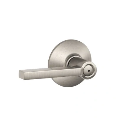 Image of SCHLAGE, Satin Nickel F40 LAT 619 Latitude Privacy Lever