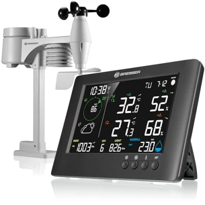 Image of Bresser WLAN 7 in 1 Weather Station TB: Extensive Data, Graphics Forecast, Multi Sensor, Indoor Climate Monitoring, Alarm Function