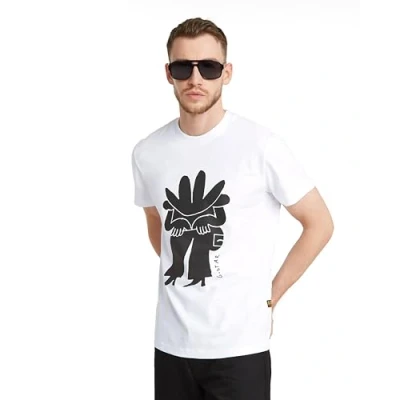 Image of G Star Men&#039;s Boots Illustration T Shirt, White (white D25687 C336 110), XXL