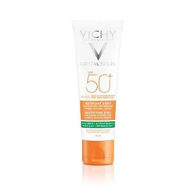 Image of Vichy Capital Soleil Mattifying 3 in 1 Cream SPF50+ 50ml