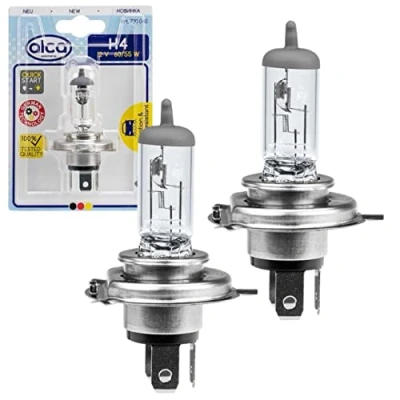 Image of alca Car Halogen Headlight Bulb Fits Toyota RAV4 2000 2005 Replacement Head Lamp Bulbs Set of 2 H4 472 12V 60/55Ws