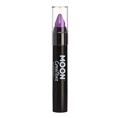 Image of Moon Creations Face Paint Stick Body Crayons Purple 3.2g Sweat Proof &amp; Water Resistant Cruelty Free, Made in UK For Kids, Adults, Fancy Dress, Festivals, Halloween