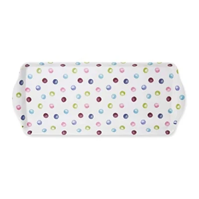 Image of Cooksmart British Designed Small Serving Tray Dinner For Multiple Uses Around The Home Trays Food Or Drinks Spotty Dotty