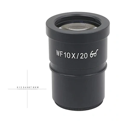 Image of ZTBH Microscope Accessories Kit WF10X/20 WF10X/22 Wide Angle High Eyepoint Eyepiece With Reticle Scale Micrometer Slides (Color : WF10X 20 Dia 30.5mm)