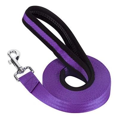 Image of Vivifying Training Lead for Dogs, 20FT/6M Long Nylon Line Dog Pet Tracking Obedience Leash (Purple)