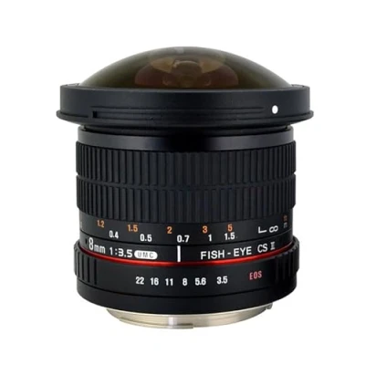 Image of Rokinon 8mm f/3.5 HD Fisheye Lens with Removable Hood for Canon EF